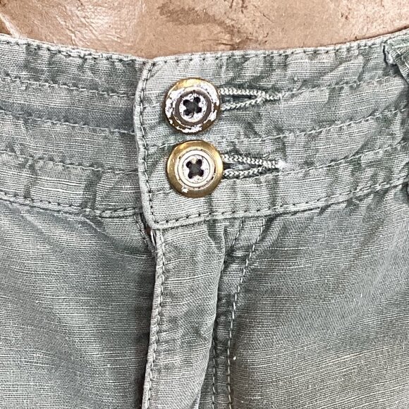 Sundance Kennebunk Linen-Cotton Embroidered Cargo Shorts Sz 10 Green #272D - Picture 8 of 16